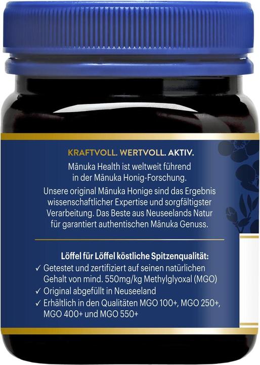 Actual product image Manuka Health MGO 550+ Manuka Honey 2 x 250 g (500 g)