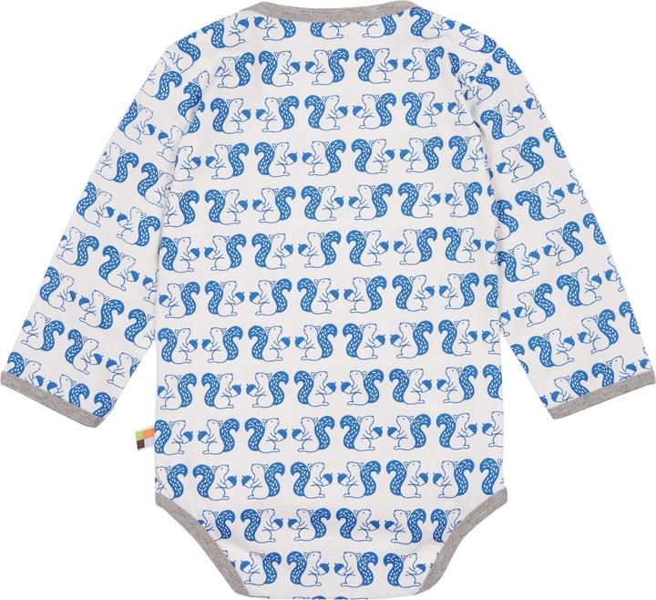 Actual product image loud + proud Body long sleeve squirrel indigo (74, 80)