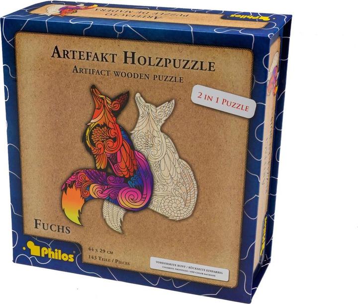 Produktbild Philos Artefakt Holzpuzzle 2 in 1 Fuchs (143 Teile)
