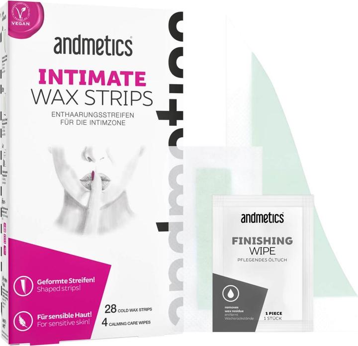 Andmetics Intimate Wax Strips Enthaarungsstreifen 36 Pro Packung (28 x, 28 g)