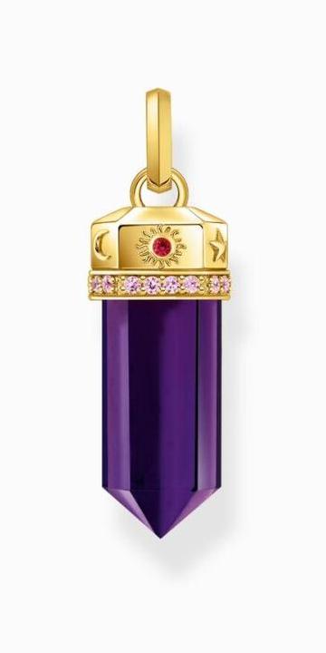 Immagine prodotto Thomas Sabo Ciondolo con finta ametista sfaccettata placcato oro (Argento 925)