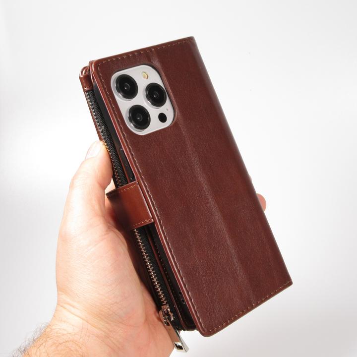Immagine prodotto PhoneLook Custodia a portafoglio lussuosa e sofisticata con chiusura magnetica e scomparto per monete e carte. (Apple iPhone 14 Pro)