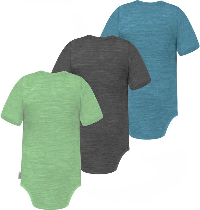 Actual product image Normani Set of 3 baby merino bodysuit short sleeves "Tauranga" - 9295 (92)