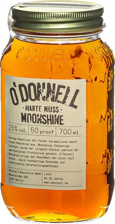 Actual product image O'Donnell Moonshine HARTE NUSS Liqueur 25% Vol. 0,7l