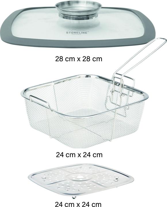 Actual product image Stoneline Classic (Pan set + pot set, Grill pan, Pot, Steam cooker, Frying pan, Casserole + Stewpot)