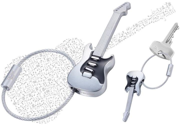 Image du produit Troika STRAT AM RING Porte-clés guitare, gris mat/noir