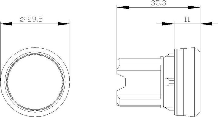 Actual product image Siemens Illuminated pushbutton, 22mm, blue