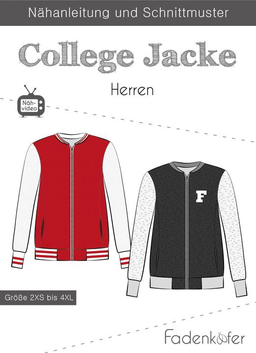 Actual product image Fadenkäfer Pattern College Jacket Men