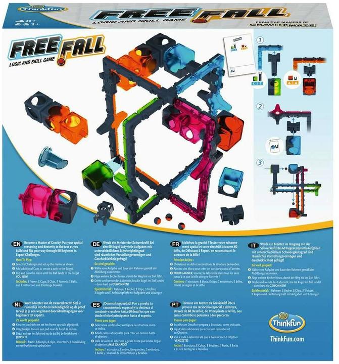 Produktbild Thinkfun Free Fall (Englisch, Französisch, Portugiesisch, Italienisch, Niederländisch, Deutsch, Spanisch)