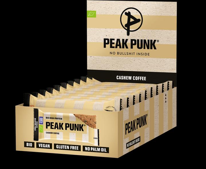 Immagine prodotto Peak Punk Flapjack proteico biologico (12 x 55G) (Anacardo, Caffè, 12 pz., 660 g)