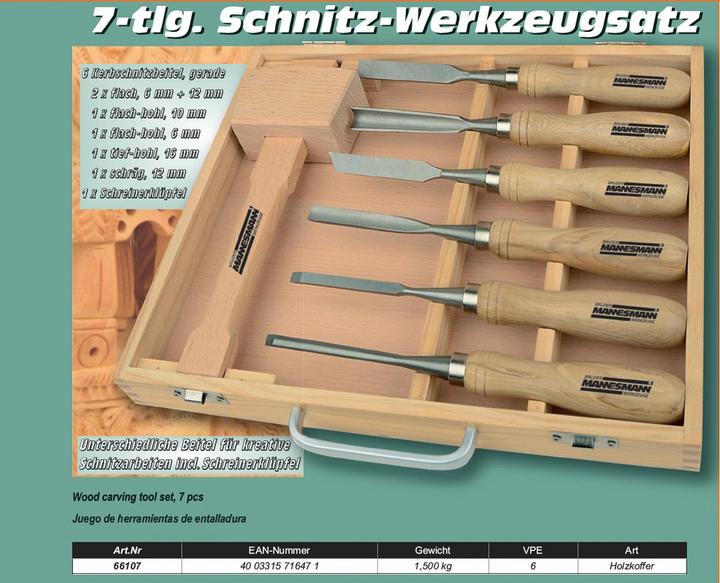 Produktbild Mannesmann Schnitzwerkzeugsatz (16 mm)