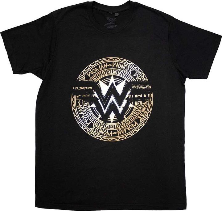 Actual product image Wonder Woman Unisex Adult Gold Circle T-Shirt (S)