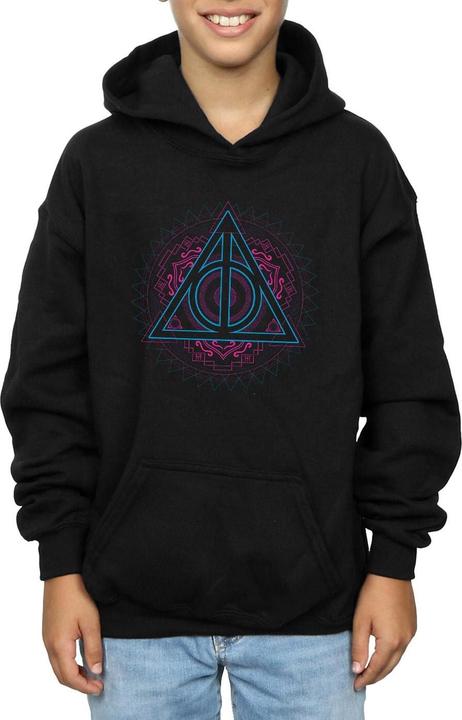 Image du produit - Sweat à capuche NEON DEATHLY HALLOWS - Garçon (128)