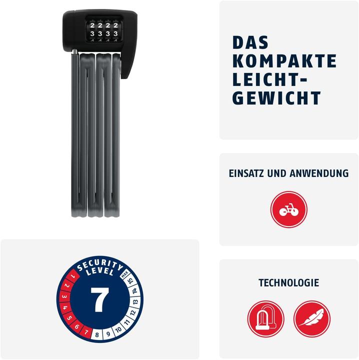 Actual product image Abus Faltschloss Bordo Lite 6055C/85 (85 cm)