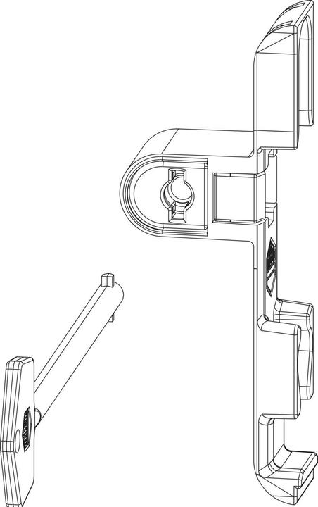 Produktbild Maco Drehsperre verdeckt 4 mm Falzluft, Versatz 9 mm, sperrbar, silber (10759)