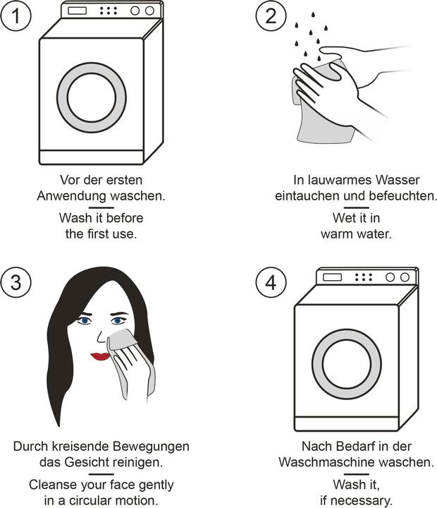 Actual product image Erwin Müller Makeup remover glove 6-pack (15 x 21 cm)