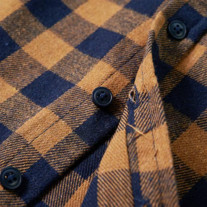 Produktbild VidaXL Kinderhemd Karomuster Cognac und Blau 92,Material: 80 (92)