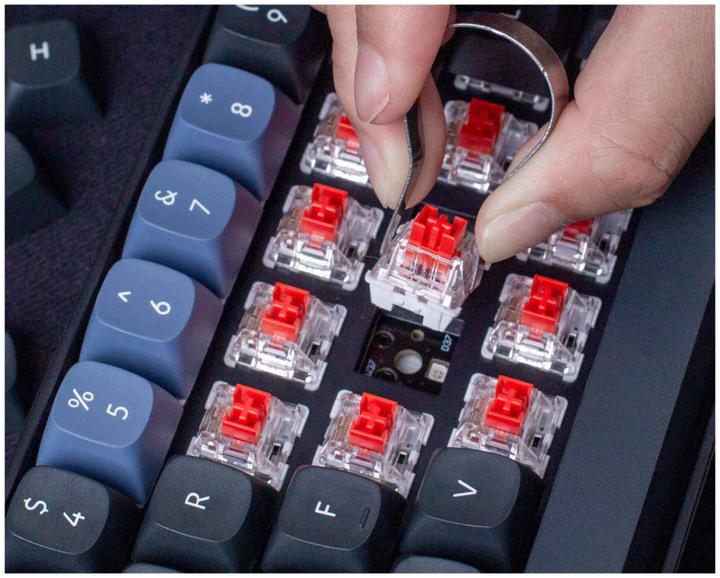 Produktbild Keychron Key K6Pro 65% Alu RGB Key Red H K6P-J1-DE (DE, Kabellos)