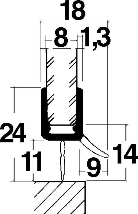 Actual product image Werkstarck Shower door seal with water deflector