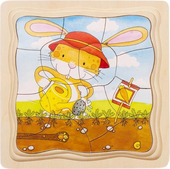 Produktbild Goki Holz Puzzle-Gemüsegarten (53 Teile)