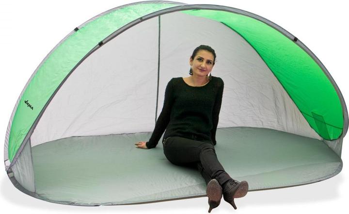 Actual product image Dema PopUp Strandmuschel grün / grau (beach tent, 1.02 kg)