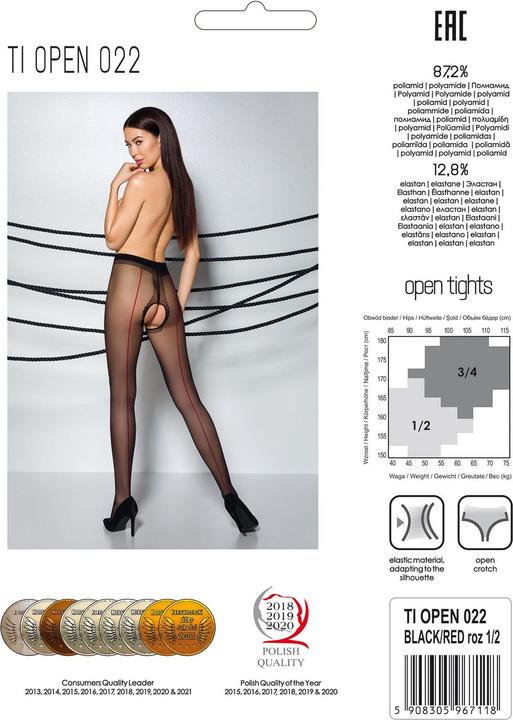 Actual product image Passion Pantyhose ouvert "Thiophene 022" (20DEN) (S/M)