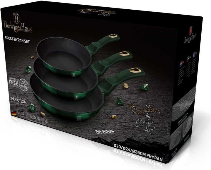 Produktbild BerlingerHaus 3 Titanien Fryer Bh-6168 Emerald (Kochtopf, Aluminium)