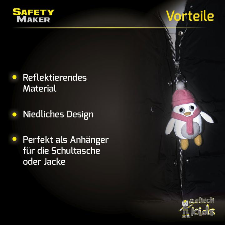 Produktbild SafetyMaker Soft Anhänger Pingu reflektierend