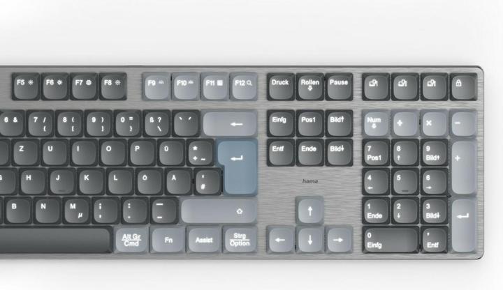 Actual product image Hama WK-800 Keyboard wireless grey (DE, Wireless)