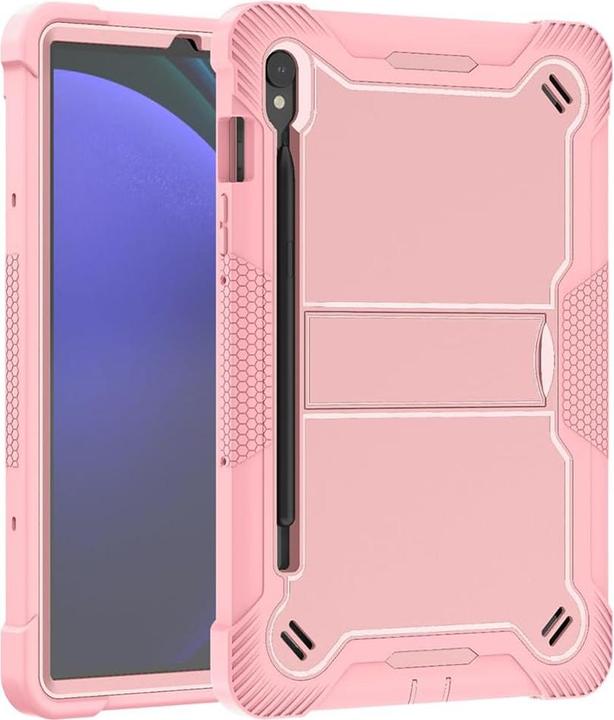 Techsuit - Rugged TabShell + Screen Protector - Samsung Galaxy Tab S9 / S9 FE / S10 FE - Rose Gold (Samsung Galaxy Tab S10 FE)