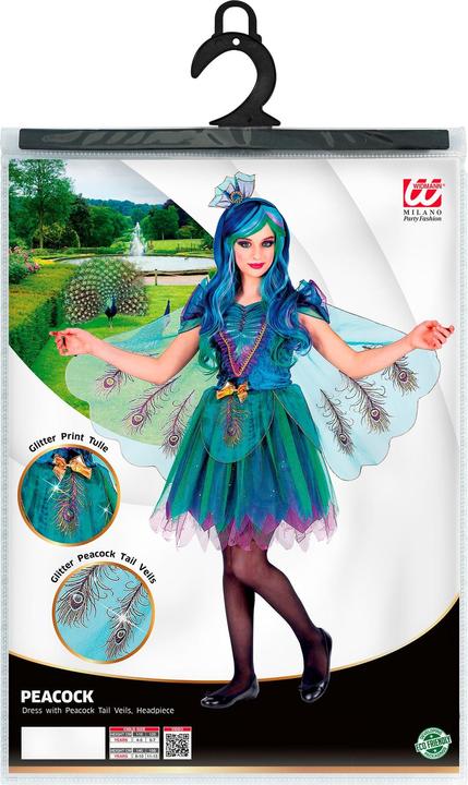 Actual product image Widmann Costume blue peacock 116cm with (116)