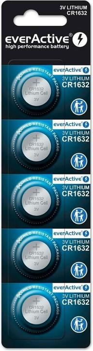 Actual product image Everactive High Performance Batterie (5 pcs., CR1632, 140 mAh)