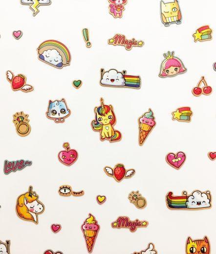 Actual product image The Monster Factory Unicorn refrigerator magnets (72 x)