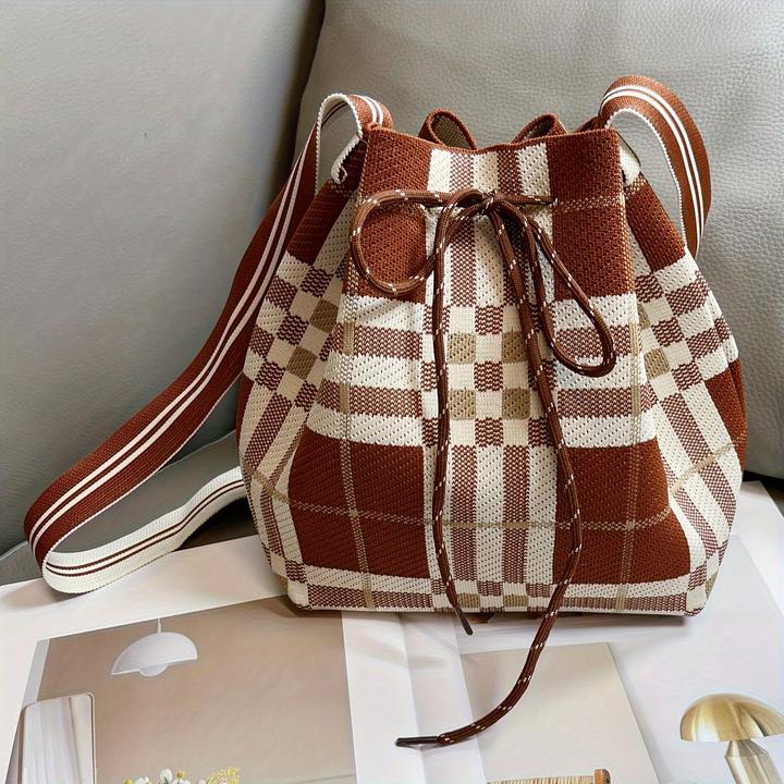 Only-Bags.Store Einfache Eimertasche mit floralem Muster, Kordelzugtasche, klassische Tasche
