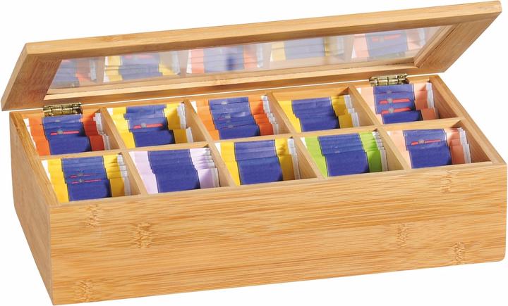 Kesper Scatola da tè in bambù con 10 scomparti