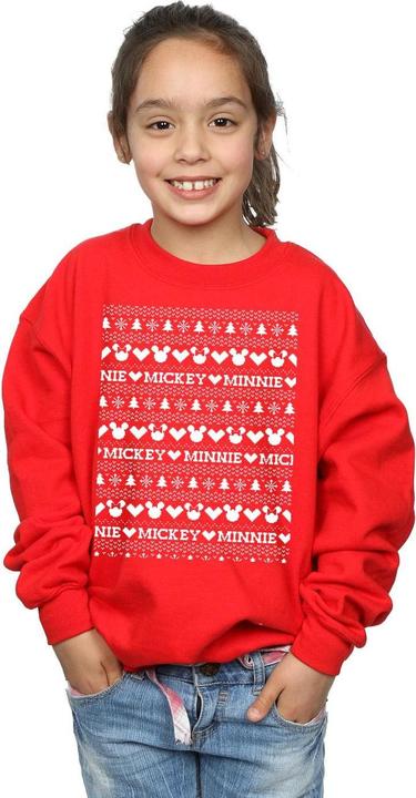 Immagine prodotto Disney Mickey And Minnie Christmas Fair Isle Felpa Ragazze (152, 158)