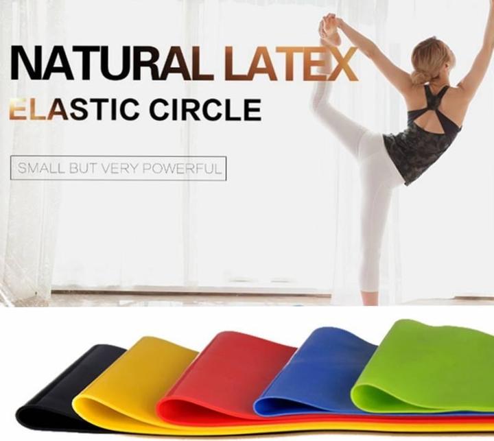 Produktbild PhoneLook Set Pack Fitness Resistenz-Bänder für Home-Workout elastische Trainingsbänder 5 Stück (2 21 Kg) (Extra Leicht, Leicht, Mittel, Stark, Extra Stark)