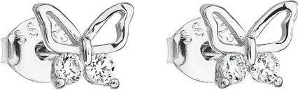 Image du produit Evolution Group Boucles d'oreilles en argent avec zircon blanc papillon 11036.1 (L)