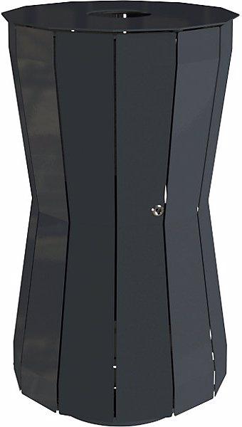 Actual product image Renner Helmuth Outdoor waste collector, capacity 80 l, HxWxD 950 x 550 x 550 mm, charcoal. (80 l)