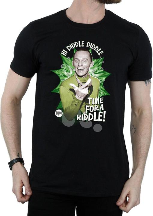 Actual product image Mens Batman TV Series The Riddler Time for a Riddle T-Shirt (L)