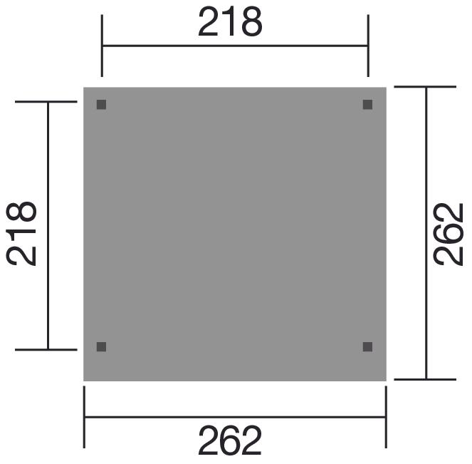 Produktbild Weka Holzbau Gartenlaube 657 Gr.1 (262 cm, 262 cm)