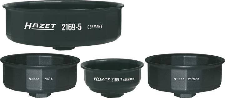 Actual product image HAZET Oil filter wrench 2169-7 ∙ Square, hollow 12.5 mm (1/2 inch) ∙ Outside 14-point profile ∙ 76 …