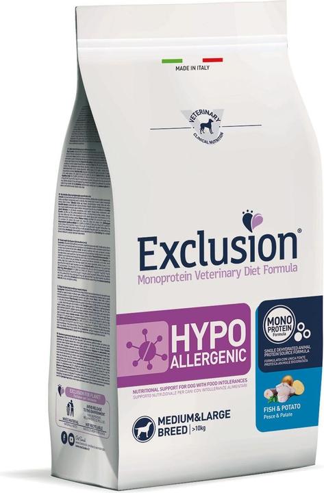 Actual product image Exclusion Hypoallergenic Fish & Potato Medium/Large Breed (Adult, 1 pcs., 2000 g)