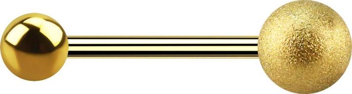 Immagine prodotto Star Piercing Micro bilanciere placcato oro con pallina e pallina maculata (senza ottone, Acciaio chirurgico 316L)