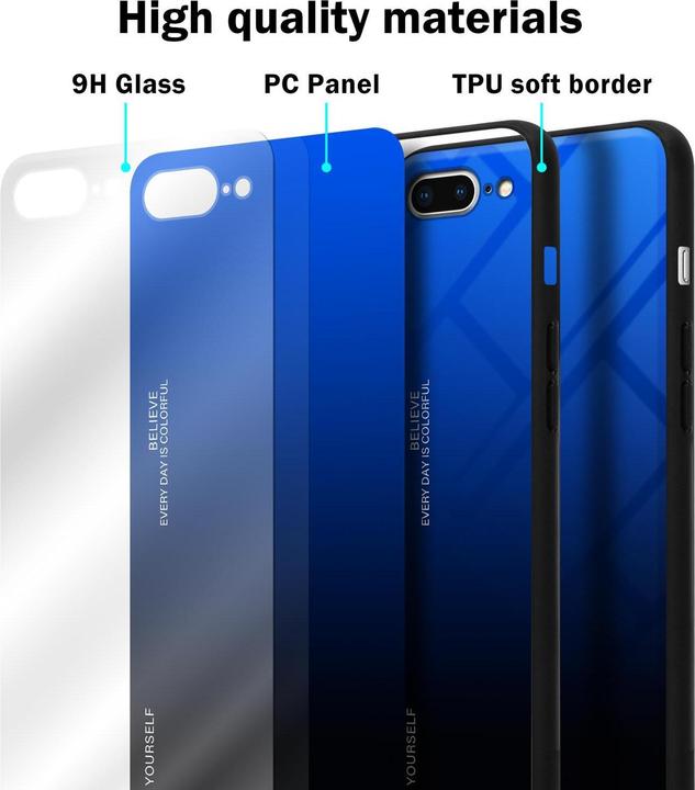 Actual product image Cadorabo TPU 2 colors glass cover (Apple iPhone 7 Plus, Apple iPhone 7s Plus)
