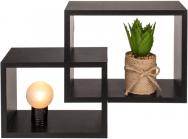 Actual product image Ootb Black wooden wall shelf, set of 2 (17 x 13 x 9 cm)