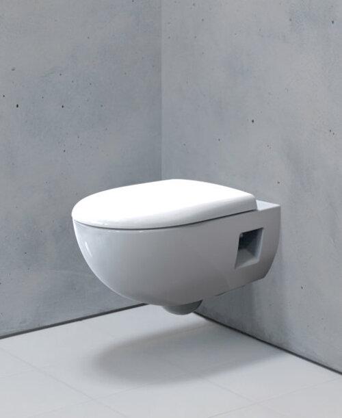 Immagine prodotto Geberit Renova Compact, WC sospeso, 500377, sporgenza ridotta, senza bordo, forma chiusa