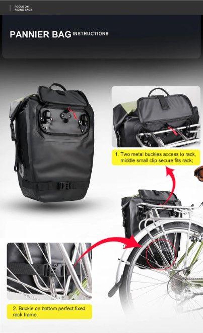 Produktbild Rhinowalk Velo Rucksack (27 l, Gepäckträgertasche)