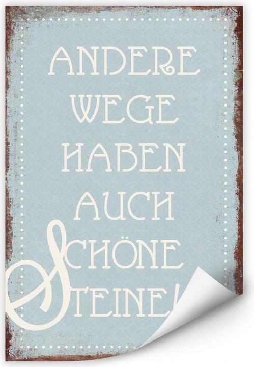 Produktbild Trenddeko Andere Wege haben auch schöne Steine (40 x 60 cm)