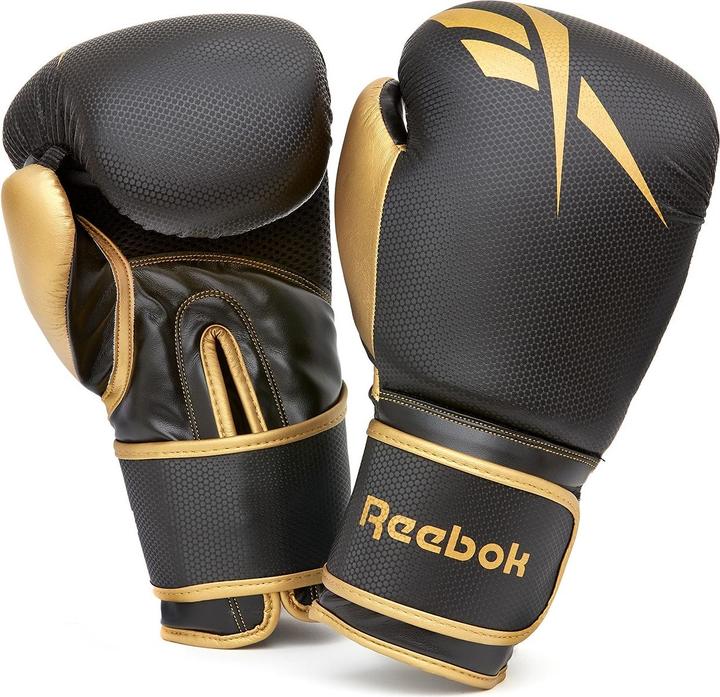 Immagine prodotto Reebok Guantoni da boxe Pro Nero/Oro (12 OZ, 12)